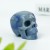 2" Realistic Skull Hand Carved Blue Aventurine Quartz Stone Natural Crystal Statue Healing Sculpture