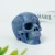 3" Realistic Skull Hand Carved Blue Aventurine Quartz Stone Natural Crystal Statue Healing Sculpture