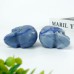 3" Realistic Skull Hand Carved Blue Aventurine Quartz Stone Natural Crystal Statue Healing Sculpture