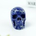 2" Realistic Skull Hand Carved Sodalite Quartz Stone Natural Crystal Statue Healing Sculpture