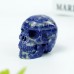 2" Realistic Skull Hand Carved Sodalite Quartz Stone Natural Crystal Statue Healing Sculpture