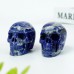 2" Realistic Skull Hand Carved Sodalite Quartz Stone Natural Crystal Statue Healing Sculpture