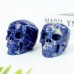 3" Realistic Skull Hand Carved Sodalite Quartz Stone Natural Crystal Statue Healing Sculpture