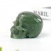 3" Realistic Skull Hand Carved Green Aventurine Quartz Stone Natural Crystal Statue Healing Sculpture