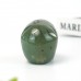 3" Realistic Skull Hand Carved Green Aventurine Quartz Stone Natural Crystal Statue Healing Sculpture