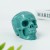 3" Realistic Skull Hand Carved Amazonite Quartz Stone Natural Crystal Statue Healing Sculpture