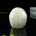 3" Realistic Skull Hand Carved White Ivory Jade Stone Natural Crystal Statue Healing Sculpture