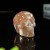 2" Realistic Skull Hand Carved Sakura Agate Quartz Stone Natural Crystal Statue Healing Sculpture