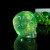 2" Realistic Skull Hand Carved Green Fluorite Agate Quartz Stone Natural Crystal Statue Healing Sculpture