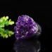 2.3" Skull Hand Carved Amethyst Quartz Geode Druse Clust Natural Crystal Healing