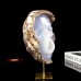 2344g 7.4" Skull Blue Chalcedony Geode Druse Hand Carved Natural Crystal Statue