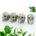 2.2" Skull Fluorite Quartz Stone Carved Natural Crystal Chakra Healing Statue Stone Sculpture