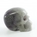 2.2" Skull Fluorite Quartz Stone Carved Natural Crystal Chakra Healing Statue Stone Sculpture