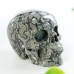 1.73" / 2.2" Skull Crocodile Jasper Hand Carved Natural Crystal Quartz Chakra Healing Statue Stone Sculpture