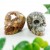 2.2" Crazy Agate Carved Realistic Skull Natural Crystal Statue Stone Sculpture