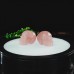 1.73" Skull Pink Rose Quartz Stone Carved Natural Crystal Chakra Healing Statue Stone Sculpture