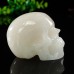 1.73" Skull Pink Quartz Stone Hand Carved Natural Crystal Chakra Healing Statue Stone Sculpture