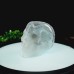 3" Skull Agate Quartz Geode Druse Clust Hand Carved Natural Crystal Stone Statue