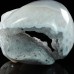 3" Skull Agate Quartz Geode Druse Clust Hand Carved Natural Crystal Stone Statue