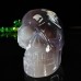 3.5" Skull Agate Quartz Geode Druse Clust Carved Natural Crystal Stone Statue