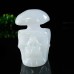 1.73" Skull Blue Chalcedony Stone Hand Carved Natural Crystal Stone Statue