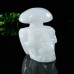 1.73" Skull Blue Chalcedony Stone Hand Carved Natural Crystal Stone Statue