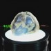 4.4" Blue Chalcedony Rough Stone Carved Realistic Skull Natural Crystal Statue