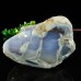 4.4" Blue Chalcedony Rough Stone Carved Realistic Skull Natural Crystal Statue