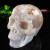 5.7" 2188g Sakura Agate Carved Skull Clust Drust Geode Natural Crystal Statue