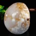 5.7" 2188g Sakura Agate Carved Skull Clust Drust Geode Natural Crystal Statue