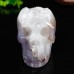 3.38" 422g Agate Hand Carved Skull Clust Drust Geode Natural Crystal Statue