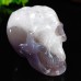 3.38" 422g Agate Hand Carved Skull Clust Drust Geode Natural Crystal Statue