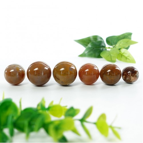 Wholesale 25mm-35mm Yellow Chalcedony Sphere Energy Ball Natural Crystal Statue Healing 1KG