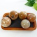 Wholesales 50mm Chalcedony Jasper Clust Druse Geode Sphere Energy Ball Natural Crystal Statue Healing 1KG