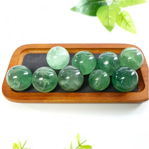 Wholesales 20mm-30mm Green Fluorite Sphere Energy Ball Natural Crystal Statue Healing 1KG