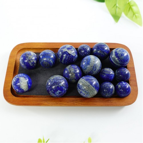 Wholesales 20mm-30mm Apis Lazuli Sphere Energy Ball Natural Crystal Statue Healing 1KG