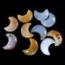 Wholesale 30/40mm Moon Hand Carved Chalcedony Agate Natural Crystal Quartz DIY Craft 1KG