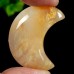 Wholesale 30/40mm Moon Hand Carved Chalcedony Agate Natural Crystal Quartz DIY Craft 1KG