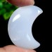 Wholesale 30/40mm Moon Hand Carved Chalcedony Agate Natural Crystal Quartz DIY Craft 1KG