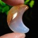 Wholesale 30/40mm Moon Hand Carved Chalcedony Agate Natural Crystal Quartz DIY Craft 1KG