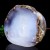 804g 1.77LB 6" Blue Chalcedony Cigarette Ashtray Container Natural Crystal