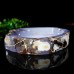 804g 1.77LB 6" Blue Chalcedony Cigarette Ashtray Container Natural Crystal