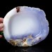 1114g 2.46LB 6.7" Blue Chalcedony Cigarette Ashtray Container Natural Crystal