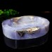 1148g 2.53LB 6.8" Blue Chalcedony Cigarette Ashtray Container Natural Crystal