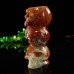 Chalcedony Jasper Candleholder Hand Carved Trio Skull Natural Crystal Statue