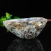 4.5" 389g Stone Bowl Carved Natural Blue Chalcedony Gemstone Container Art Decor