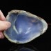 4.5" 389g Stone Bowl Carved Natural Blue Chalcedony Gemstone Container Art Decor