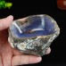 3.7" Natural Blue Chalcedony Hand Carved Bowl Home Decor Reiki Healing