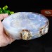 1000g 6.7" Natural Blue Chalcedony Cigarette Ashtray Container Natural Crystal