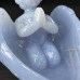 New A+ Level Blue Chalcedony Crystal Angel Bless Sculpture Meditation Hand Carved Reiki Healing Decoration